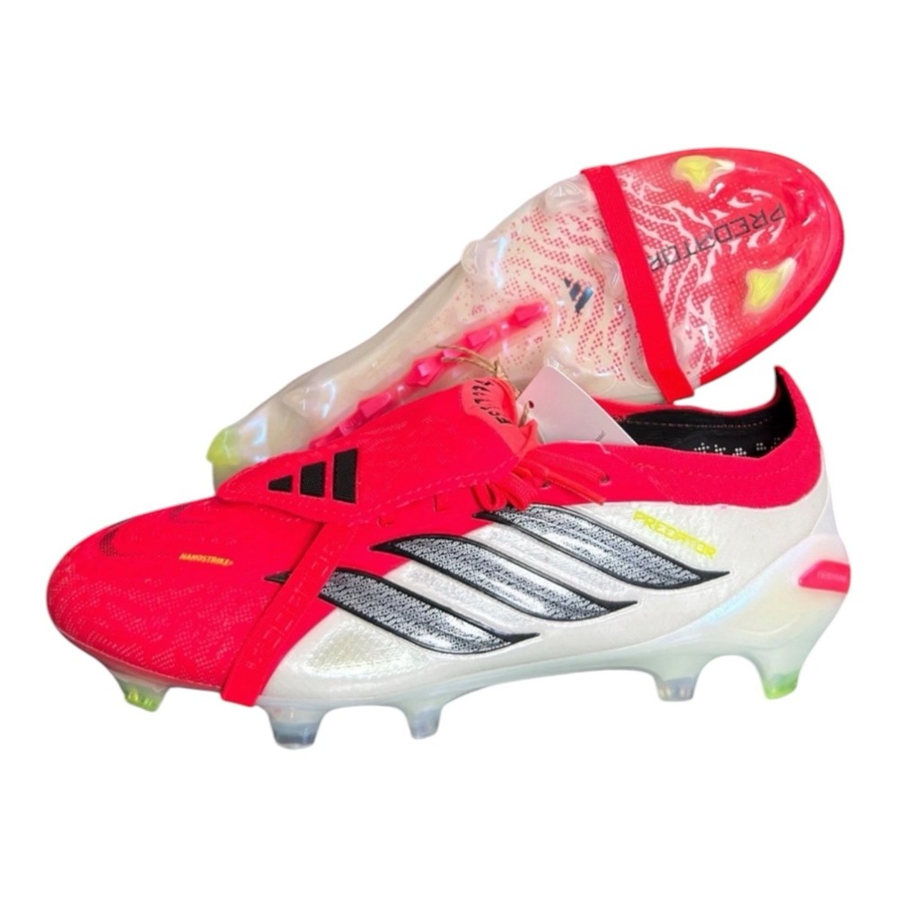 adidas Predator Elite FG Soccer Cleats Red Black White JS0380 Men's Size 11.5